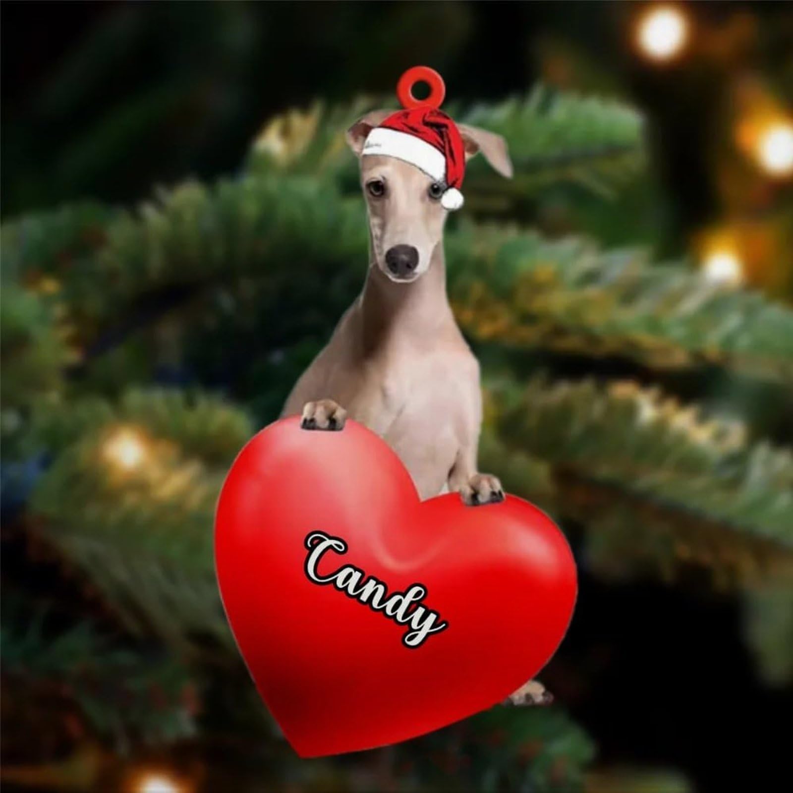 Luckluccy Italian Greyhound Custom Christmas Love Acrylic Ornament 2025,Gifts For Dog Lover,Tree Decor,Christmas Ornament