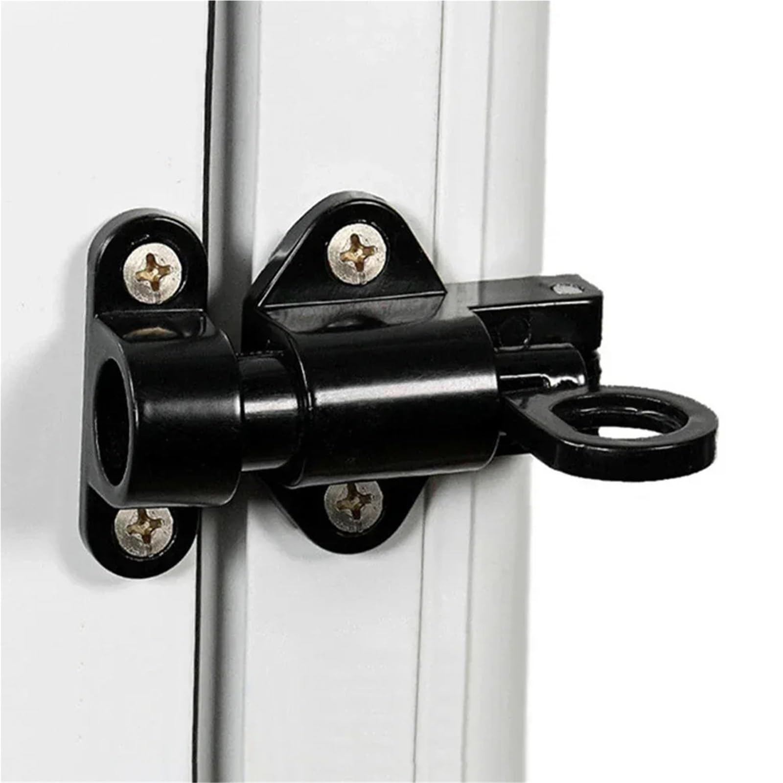 10 pezzi di chiavistello a molla for porta, bullone chiusura automatica, anello trazione, blocco sicurezza for finestra e cancello Per Porta(Silver)