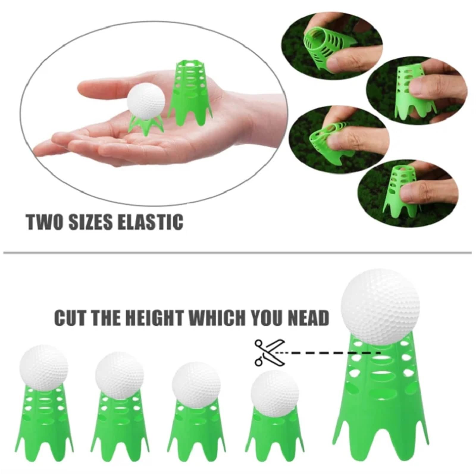 Golf Tee 20-teiliges Paket mit 10 großen und 10 kurzen Golf-Tees, Kunststoff-Golfsimulator-Tees, Übungs- und Trainingsmatten-Tees for Zuhause und draußen, sportbegeisterte Sportler FüR Einen Idealen A