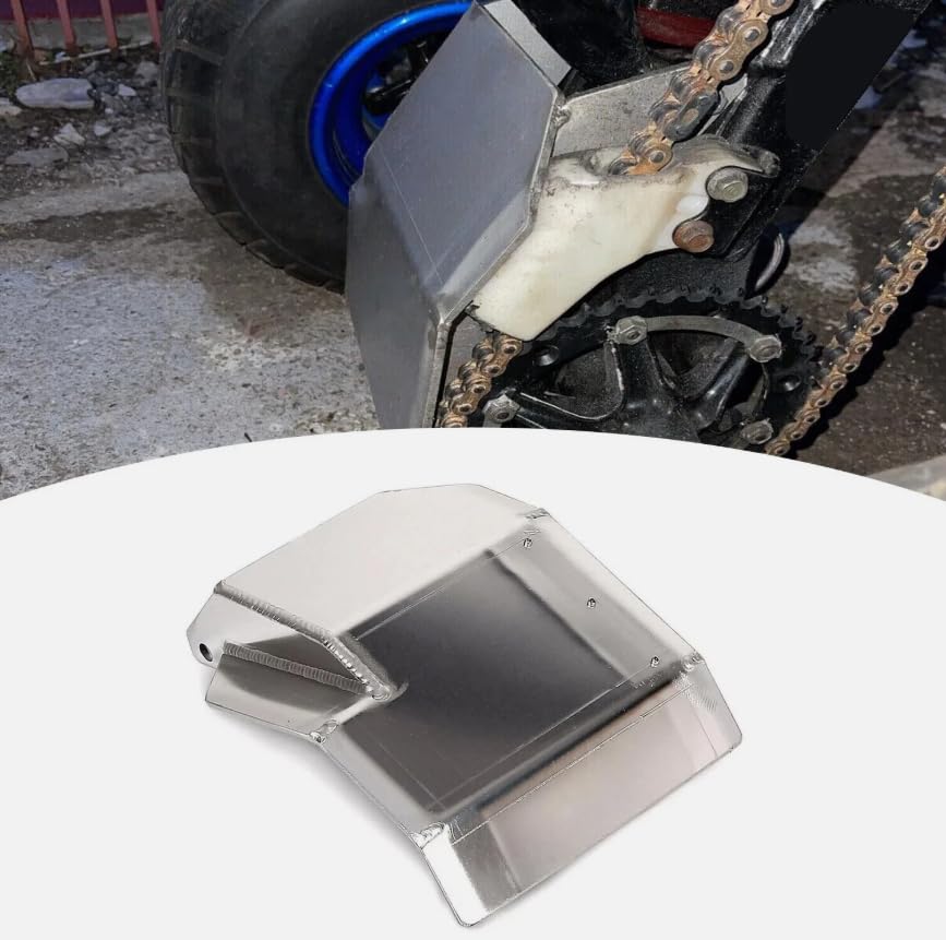ATV Swing Arm Skid Plate Polished Aluminum YFZ 350 1987-2006, Replacement for Yamaha Banshee OEM