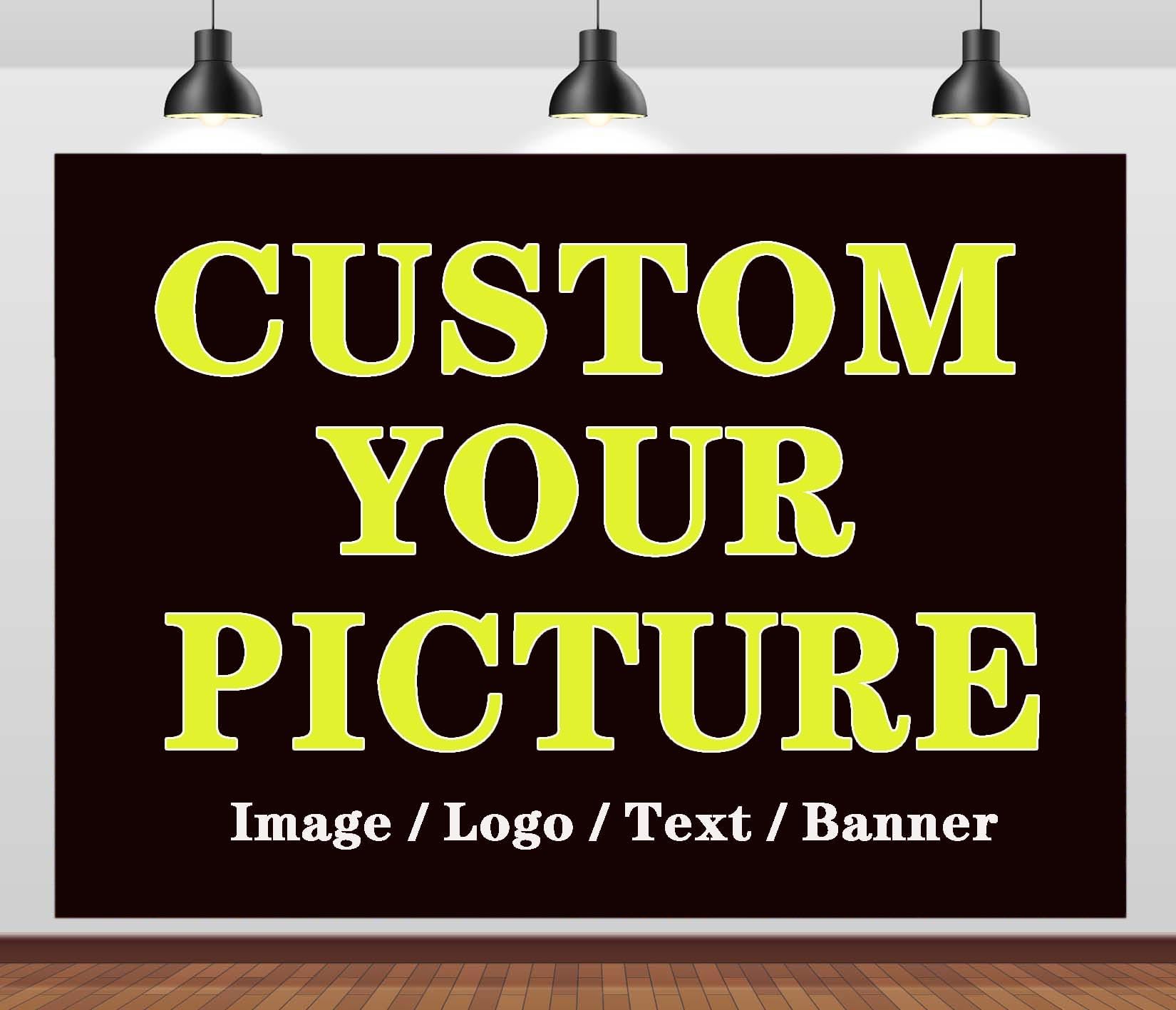 Loccor 5x3ft Fabric Custom Backdrop Personalized Customized Photo Backdrop Upload Your Own Image Picture Text or Logo for a Unique Wall Hanging