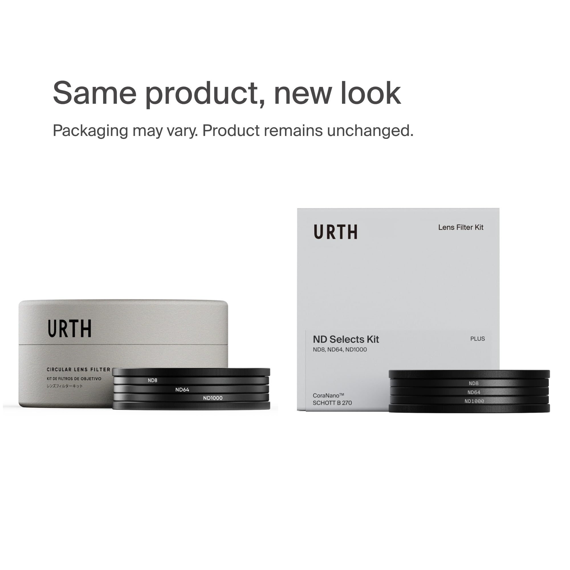 Urth 55 mm 3-in-1 ND8, ND64, ND1000 ND Filter Kit (Plus) — Neutraldichte 20-lagig nanobeschichtet, ultraflache Kamerafilter mit 2 Kappen