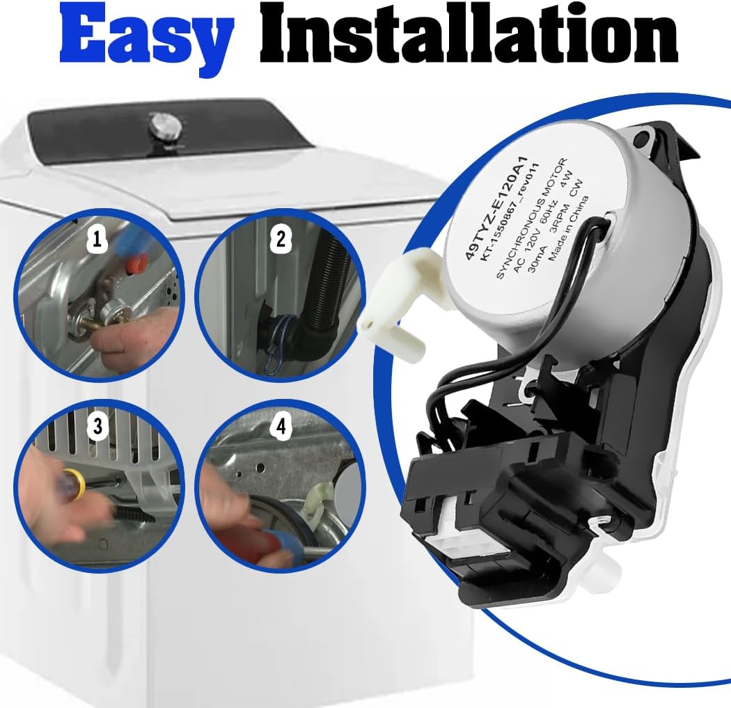 W10913953 49tyz-e120a1 Washer Shift Actuator Compatible with Maytag Whirlpool Kenmore Amana Washers, Replace W11481722 W10597177 AP6037270 W10913953VP W10815026 WTW5000D W1 MVWX655DW1