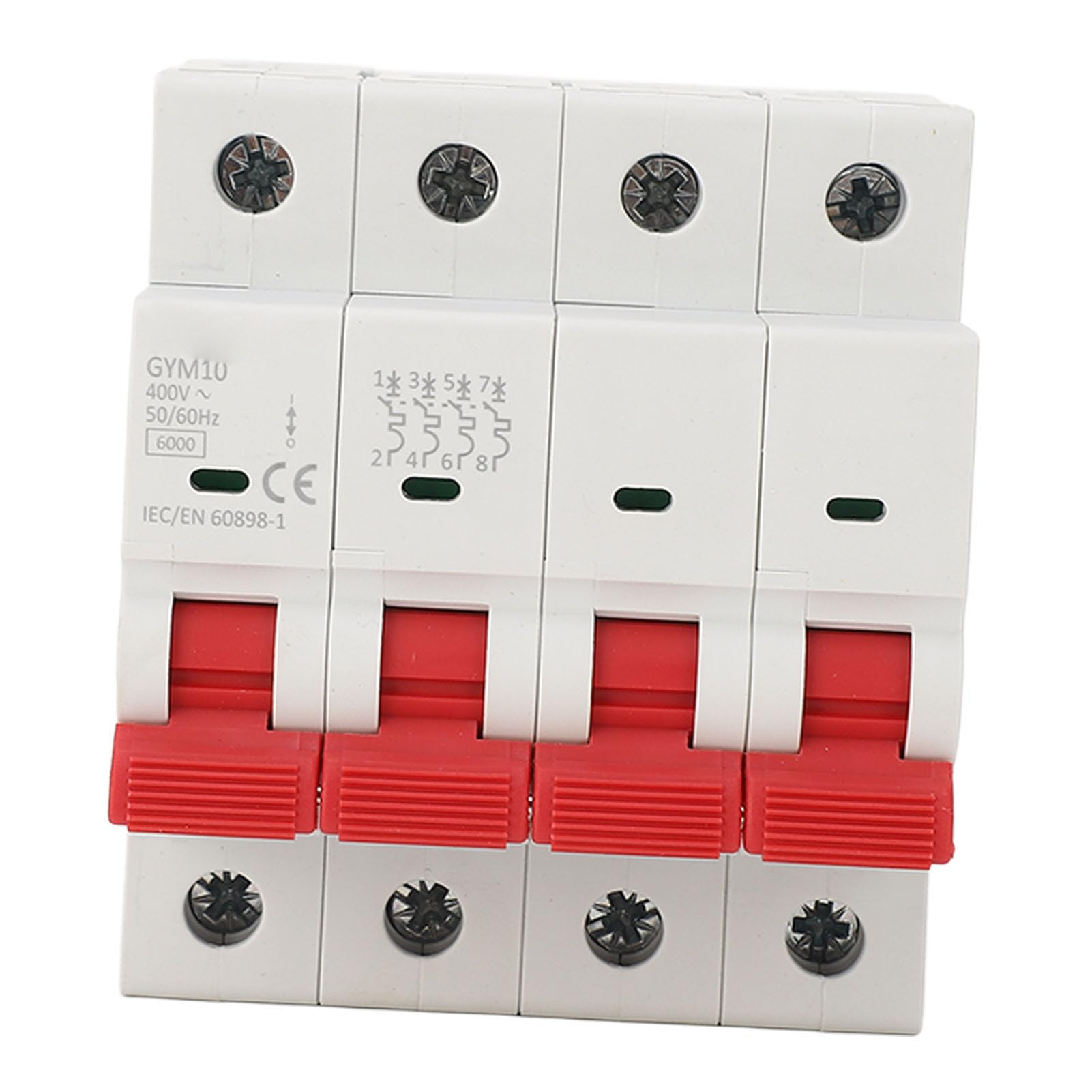 4-Pole Circuit Breaker, Miniature Air Switch 25mm Maximum Wiring