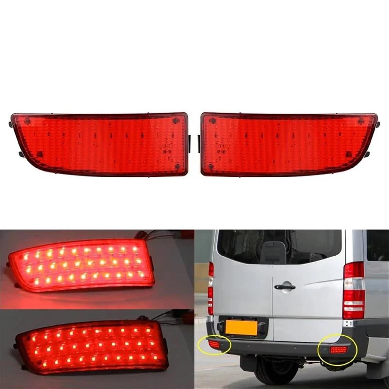 リアバンパー リフレクター 用スプリンター W906 2006 2007 2008 2009 2010 2011 2012 2013 リアバンパーリフレクター  Compatible With For Sprinter For W906 2006-2016 リアバンパ Amazon | トヨタ 汎用 LED  リアバンパー テールライト バックランプ リフレクター ... リアバンパー ライトリフレクター ランプ Compatible With For Sprinter For W906 2006-20