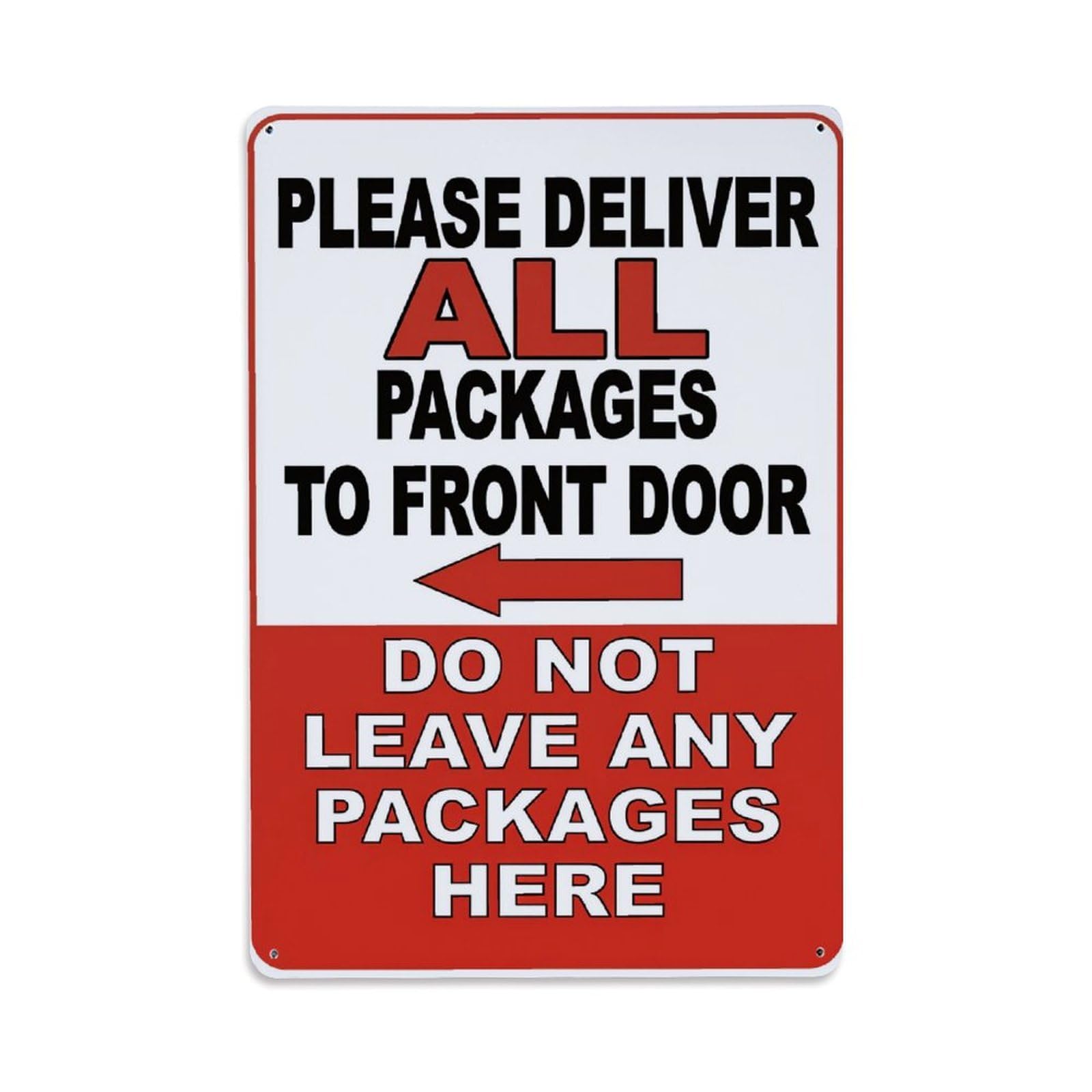 Please Deliver All Packages Vintage Tin Sign Retro Metal Wall Decor Metal Poster, Home Bar Garage Farmhouse Cafe Wall Art Decoration 8x12Inches