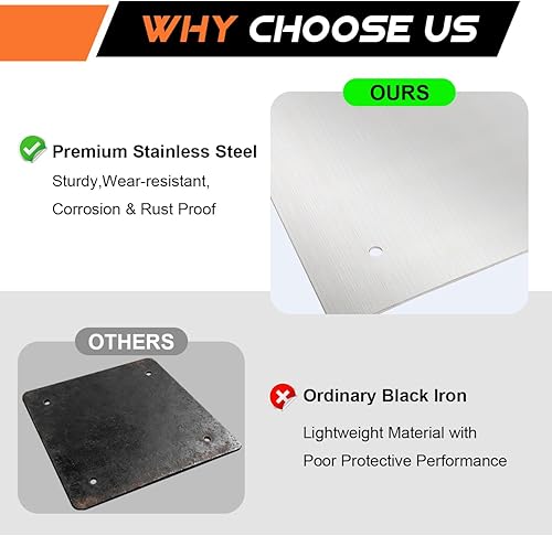 Miniatura 6 de AUFER Placa de montaje de metal con refuerzo de base interior de tronco de 0.079 in de grosor compatible con Touring Road King Road Glide Street