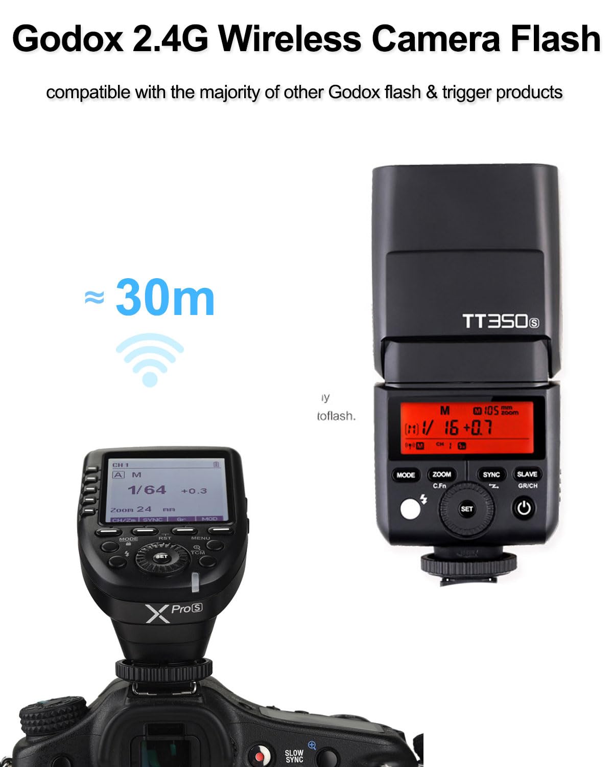 Godox TT350O Flash TTL Per Olympus/Panasonic - GN36, HSS 1/8000s | Senza Fili 2.4G - Foto 8