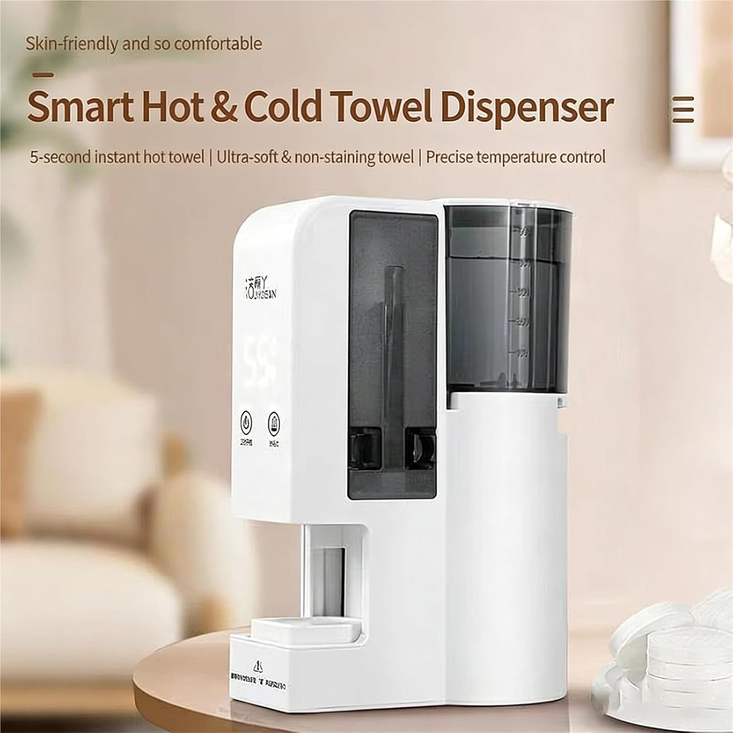 Hot Towel Dispenser, Hot Towel Warmer Automatic, Hot Face Towel Warmer Machine, Upgrade Portable Disposable Towel Warmer For Spa & Care, Includes 100 Compressed Towels.