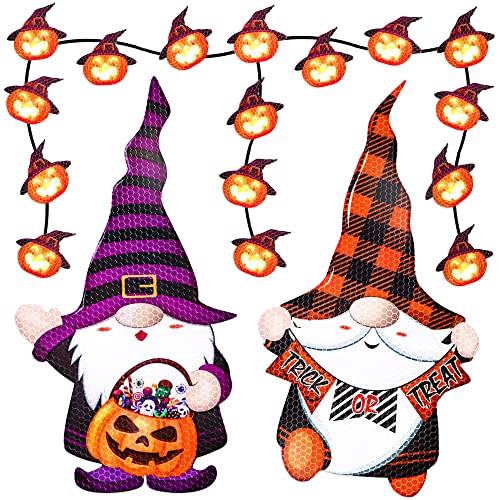 Image of 30PCS Halloween Car Refrigerator Decorations - Reflective Pumpkin Gnome Magnet Accessories Set Trunk /Trick or Treat Decor