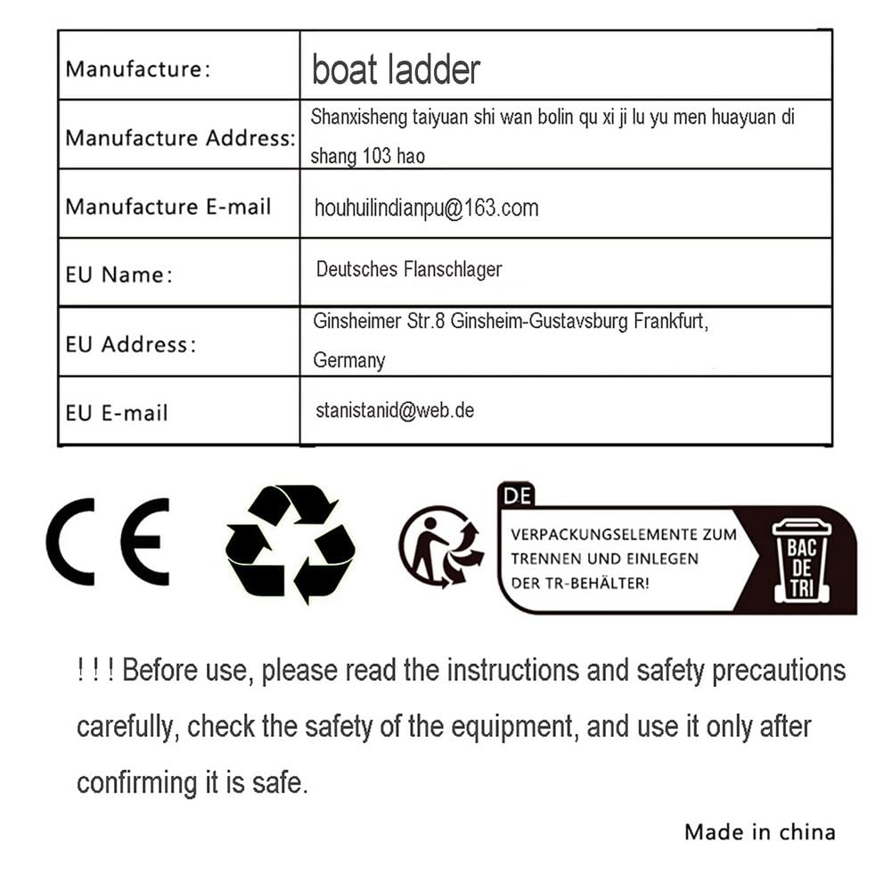 Scala per Barca, Scala in Acciaio Inox sotto la Piattaforma, Scala per Barca telescopica ed Estensibile, Scala Marina, scalette da Bagno Pieghevoli per Yacht marini,Argento,4 Step