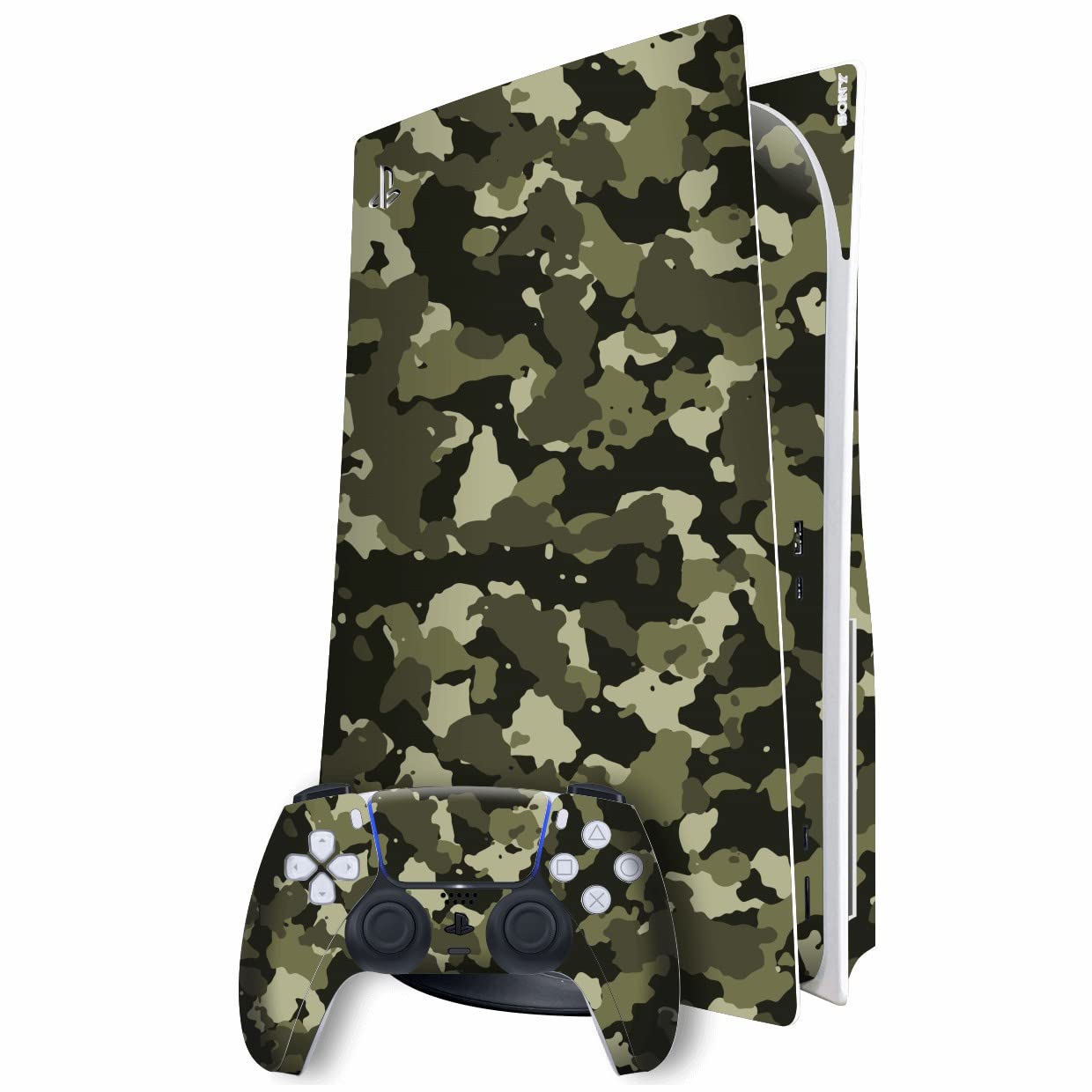 GADGETS WRAP Printed Vinyl Skin Sticker Decal Wrap Compatible with PlayStation 5 (PS5) DISC Edition - Signature Jungle Camo Skin Multicolor (B0BW5JGQ5R) Amazon Price History, Amazon Price Tracker