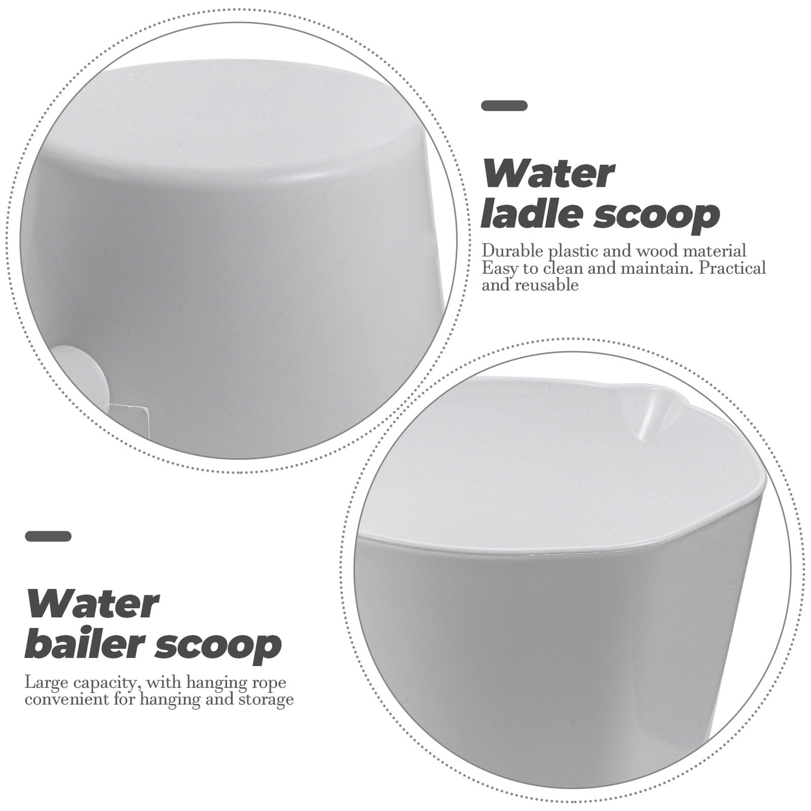 SHINEOFI Cucchiaio Set 2 Pezzi per Acqua da Cucina in Legno Manico Grande Accessorio Impilabile per Uso Domestico e Professionale