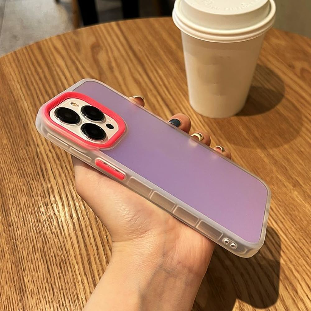 Étui laser dégradé mat de luxe pour iPhone 15 Pro Max antichoc - 6
