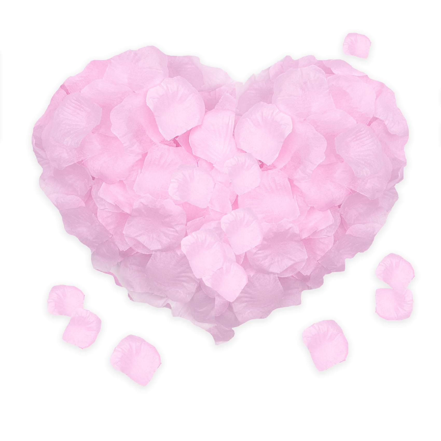 SHINTAYL 1200 PCS Rose Petals - Fake Rose Petal, Artificial Silk Rose Petals for Marry me, Valentines, Proposal, Wedding Love Decorations Romantic Party (Light Pink)