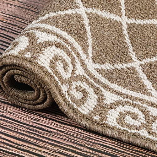 Topotdor Moroccan Geometric Textured Runner Rug,Kitchen Rugs Non-Slip Absorbent Machine Washable Durable Runner Rug For Hallway Living Room Laundry Room High Traffic Areas #TOP3