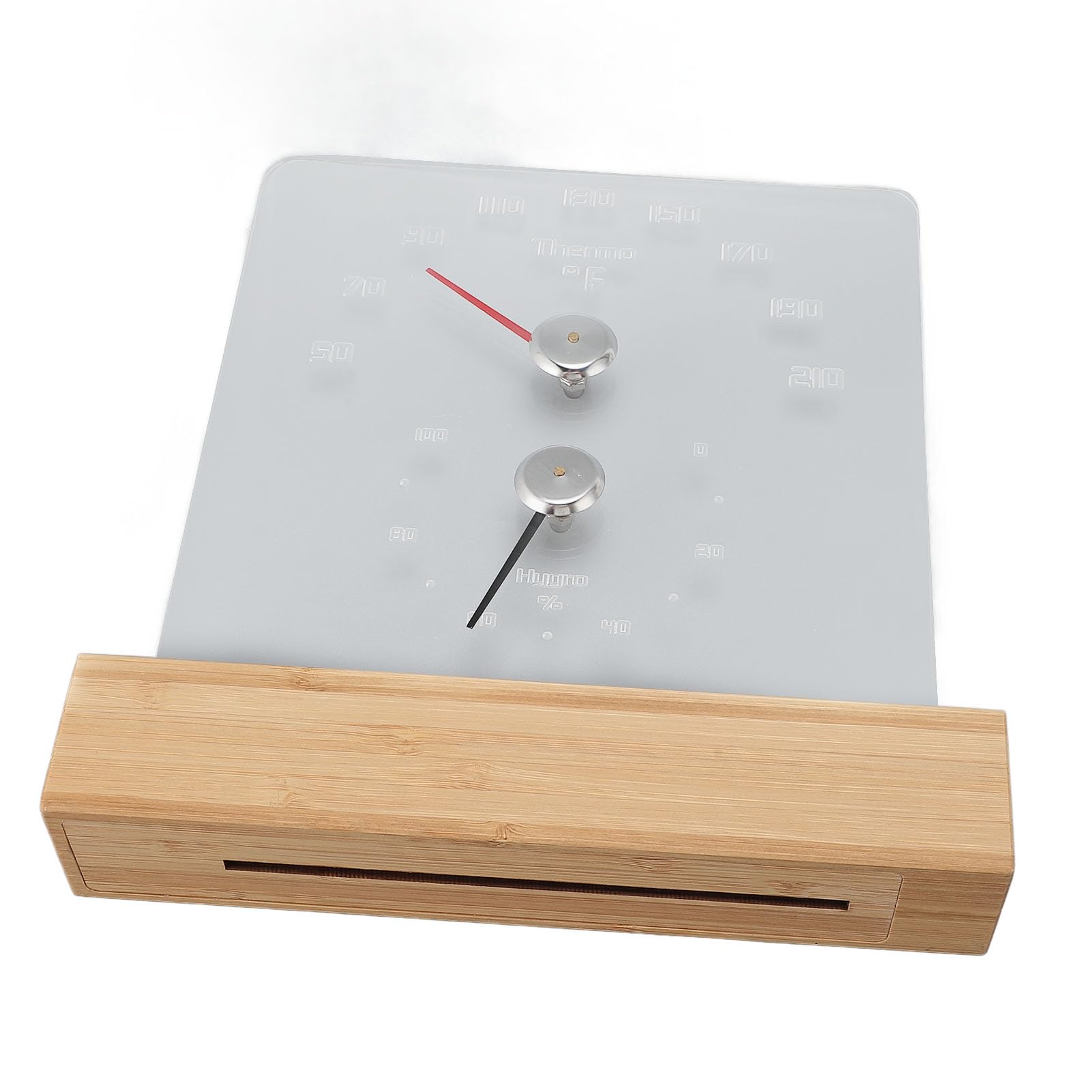 Termómetro Higrómetro de Sauna, Base de Acrílico y Madera para