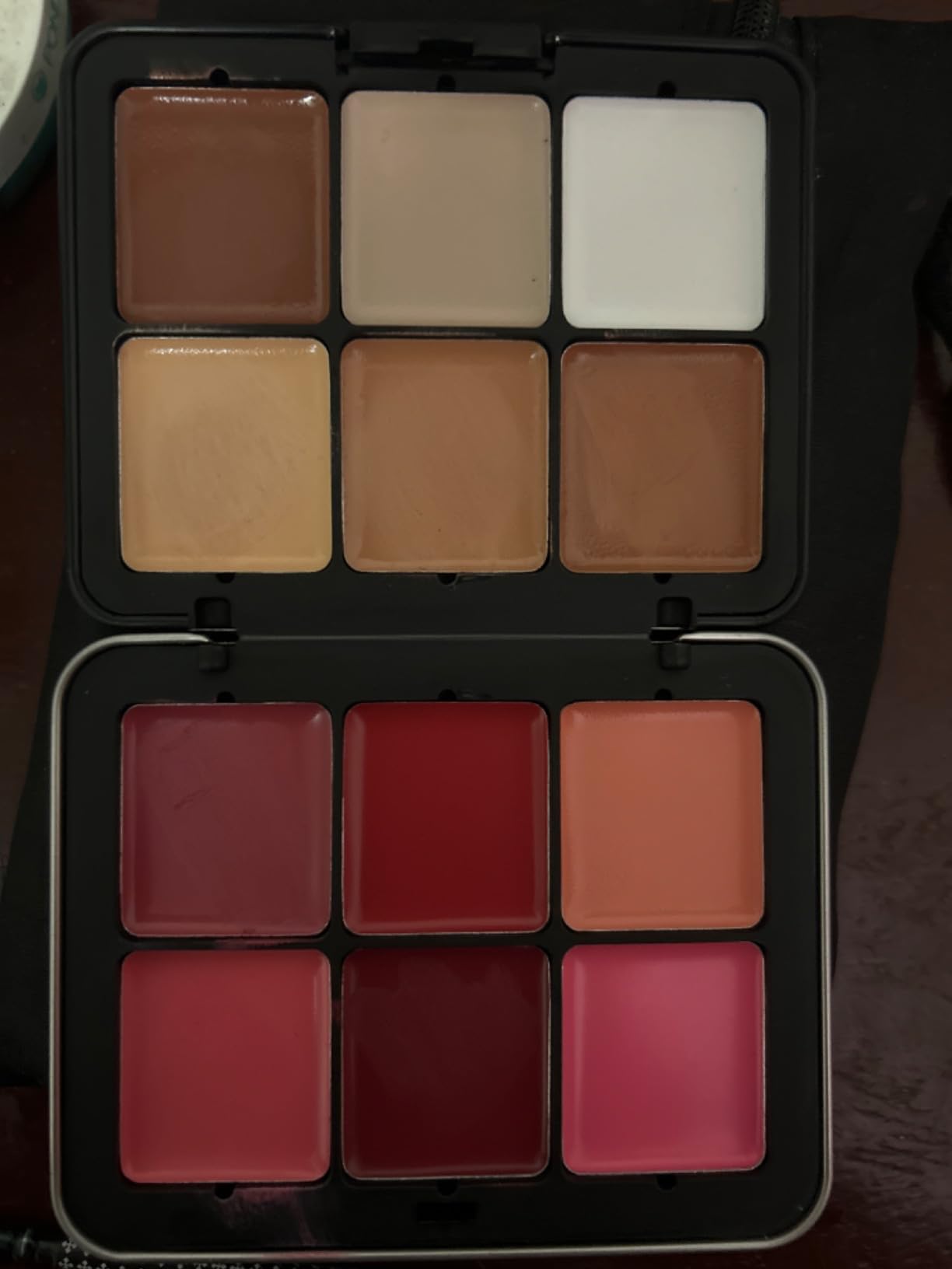 AOAZXBB 12 Colors Cream Blush Palette Cream Concealer Foundation Palette,Natural Matte Face Makeup Palette with Brush