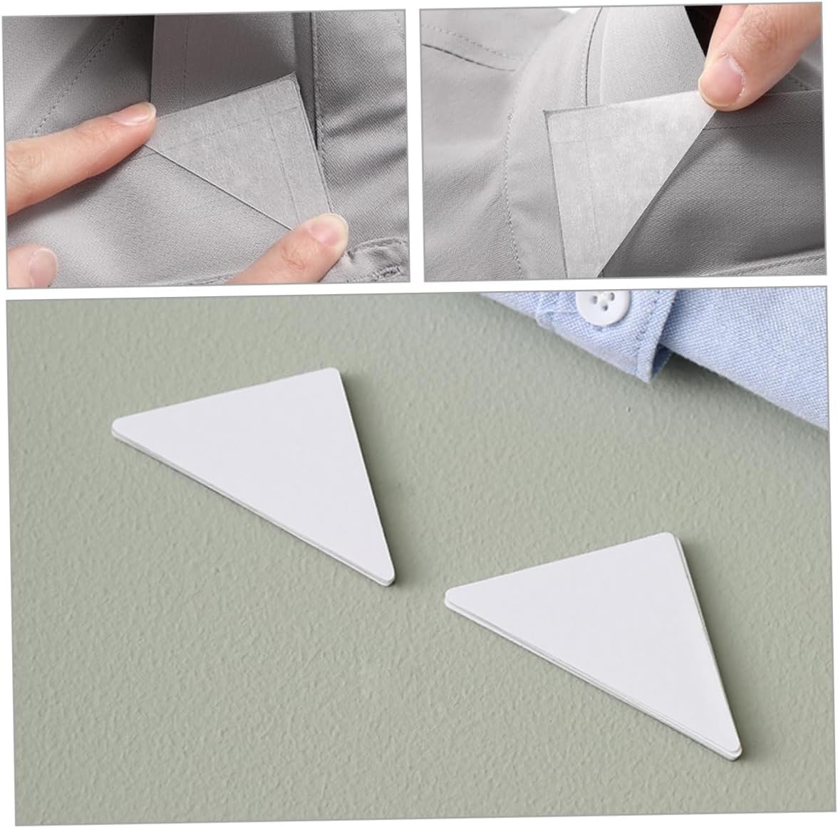 180pcs Shirt Collar Stays for Men PVC Collar Stickers for Dress Shirts Triangle Shape