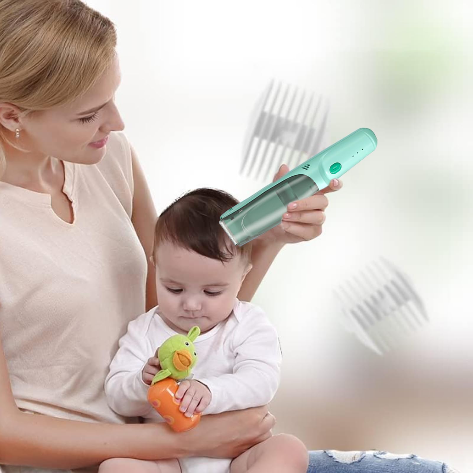 Baby Leise Kids - Cortapelos eléctrico (USB, con 3 peines guías)