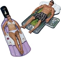 Vista 1 de Swimline Paquete combinado de flotadores para piscina con botella de rosa y cerveza