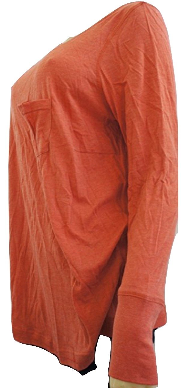 ANN HARVEY"ANYA" Long Sleeve Orange Basic T Shirt