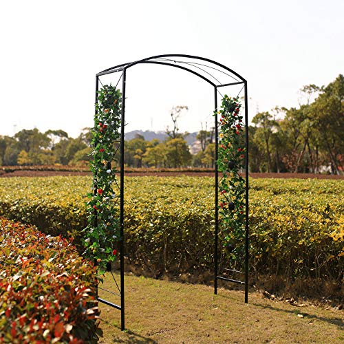 Better Garden Steel Garden Arch, 7'6" High X 4'7" Wide, Garden Arbor For Various Climbing Plant, Outdoor Garden Lawn Backyard #TOP3