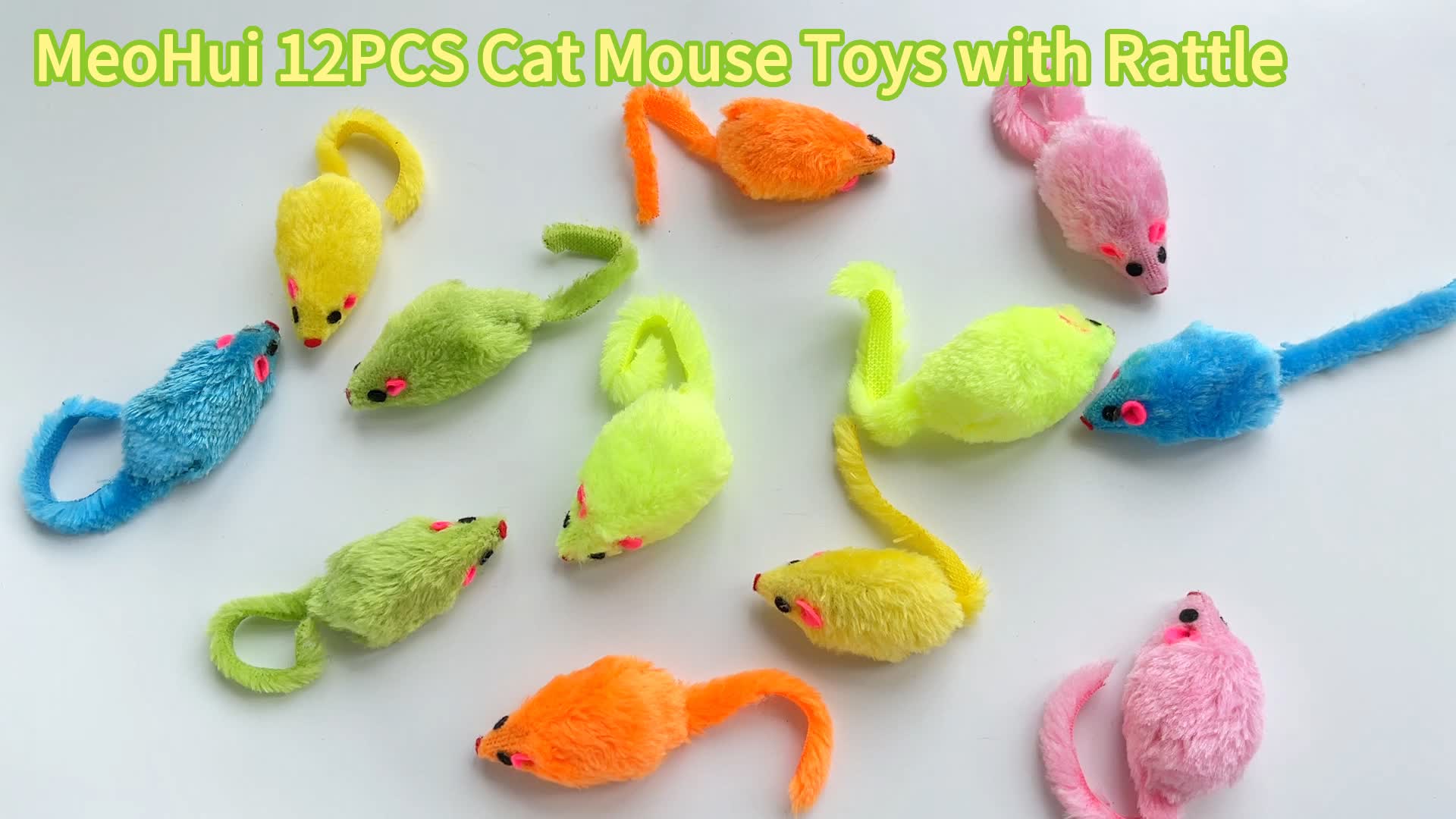 Amazon.com : MeoHui 12PCS Rattle Cat Mouse Toys also Prefilled Catnip,  2.36 Mice Body Size, Faux Fur Cat Mice Toys with Plastic Body, Interactive  Catnip Toys for Indoor Cats Play Fetch :