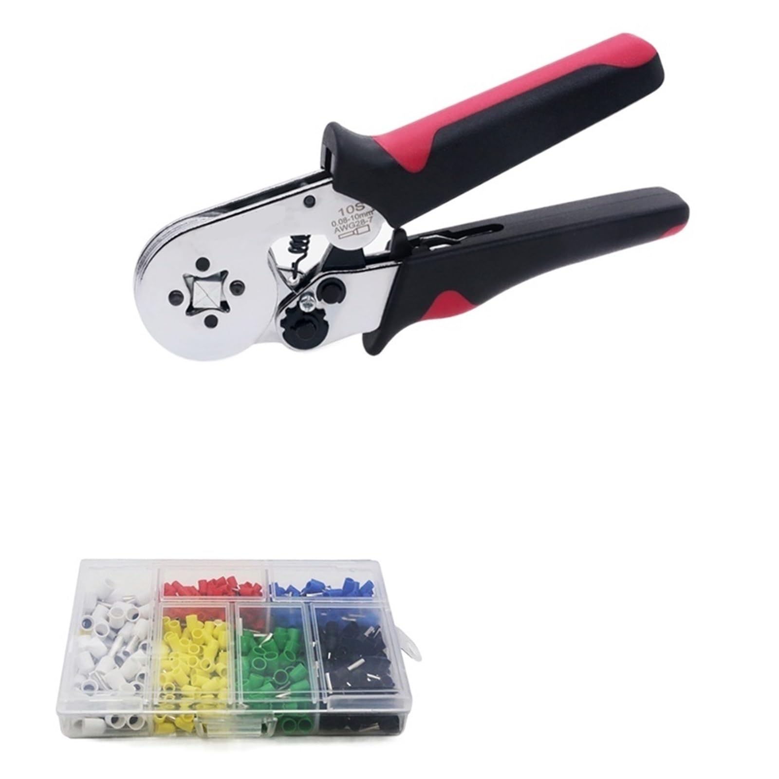 Cvjdfhre One Color Crimper， Te Terminals Crimping Pliers & Terminal Min 0.08Mm Max 16Mm Set Hand Tools Crimper 4/6 Side Hsc8 6-4 6-6 10S