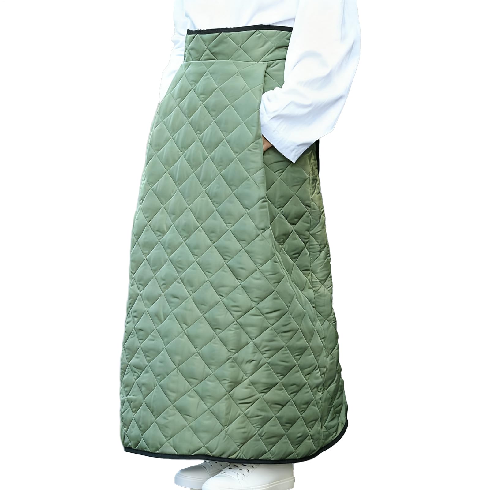 Manta para silla de ruedas impermeable con diseño de delantal ajustable y cortavientos
