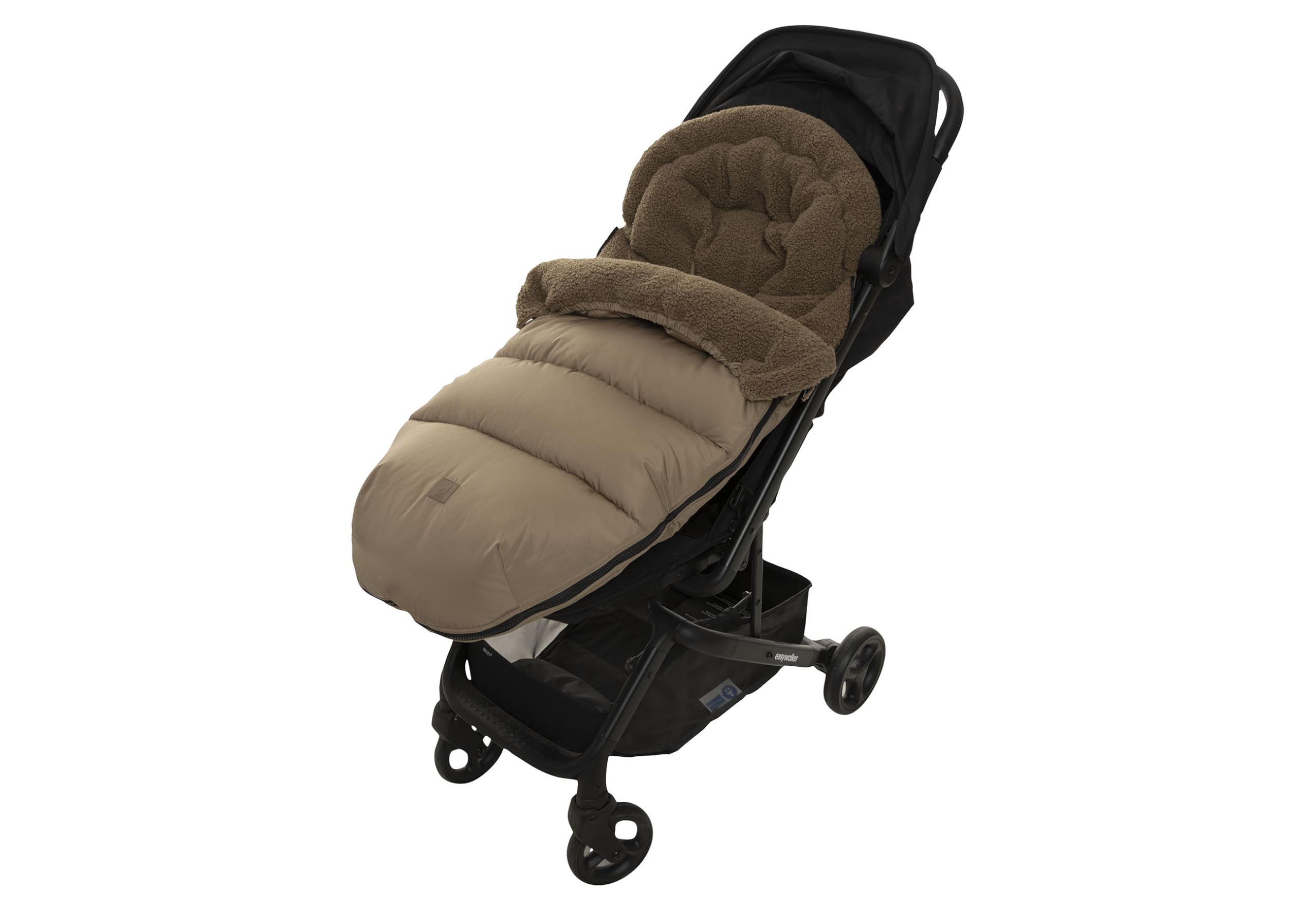 Jollein Fußsack - Für Buggy & Kinderwagen - Wasserabweisend mit Bionic Finish - Waschbar - Oeko-Tex Zertifiziert - Puffed Bronze - 92x52x10 cm