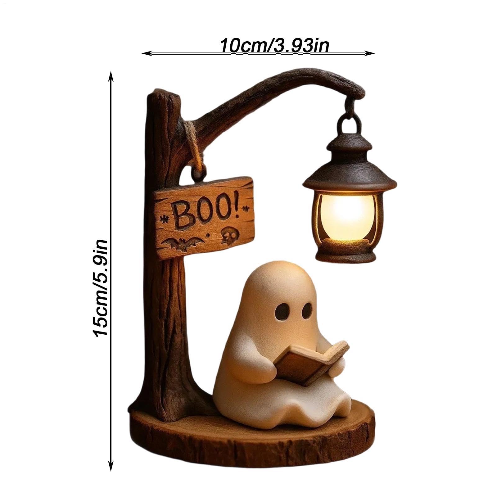Luz Nocturna Infantil Lámpara Nocturna Decorativa con Fantasma Leyendo un