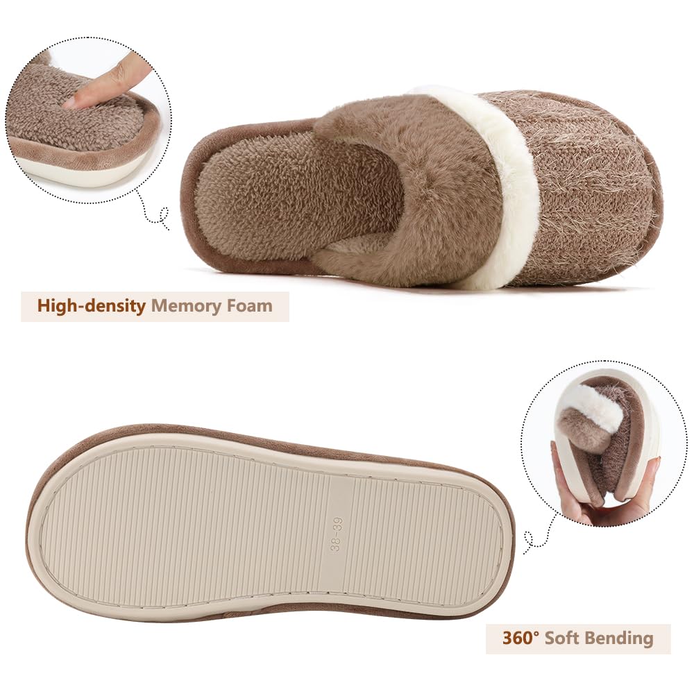 GOEWY Pantofole Donna Uomo Invernali Peluche Ciabatte Comode Casa Calde Scarpe da Casa Antiscivolo Memoria Schiuma Slippers Antiscivolo Suola Scarpe Interno Esterno