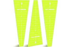 Kigley 3 Pcs Acrylic Dresden Plate Template Ruler for Quilting