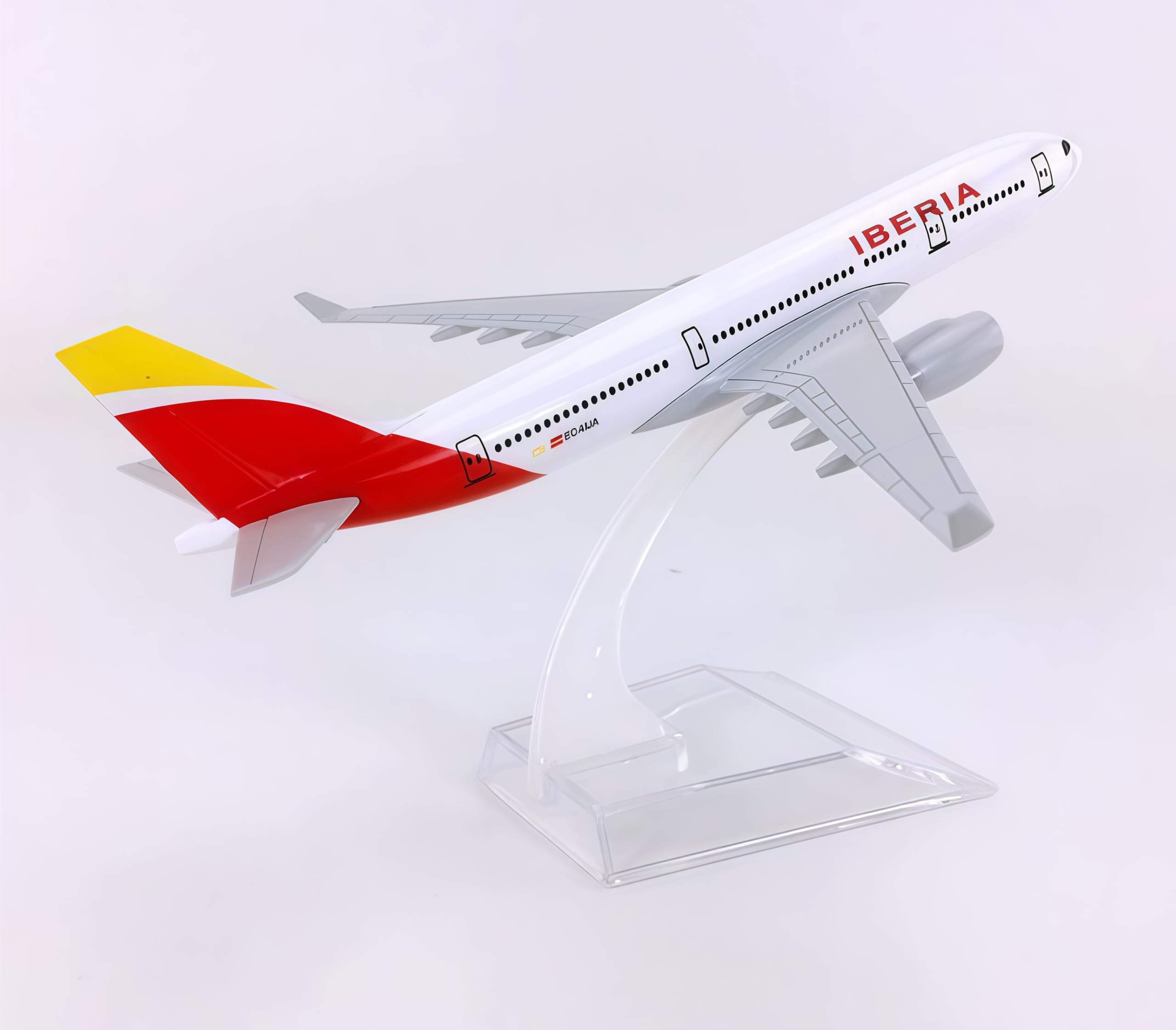 LGSRSNXHTX A330 Iberia 16cm Diecast Metal Airplane Model Aircraft Model With Stand For Aviation Enthusiast Gift,Model aircraft collection