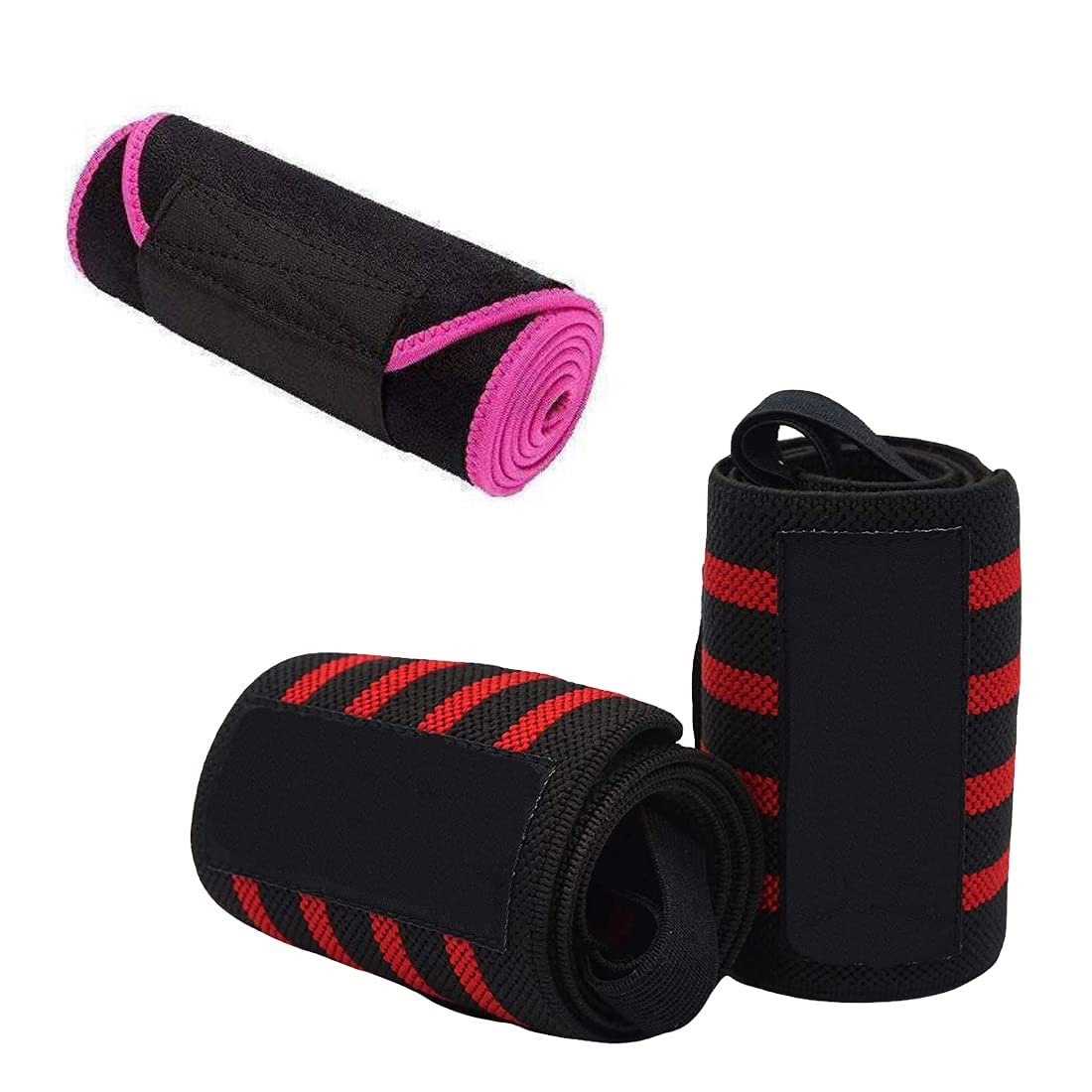 fit div™ wrist support band/wraps with thumb loop strap & fit div™ adjustable sweat fitness waist belt trainer for back support, sweat wrap, sweat enhancer, weight loose, for man and woman