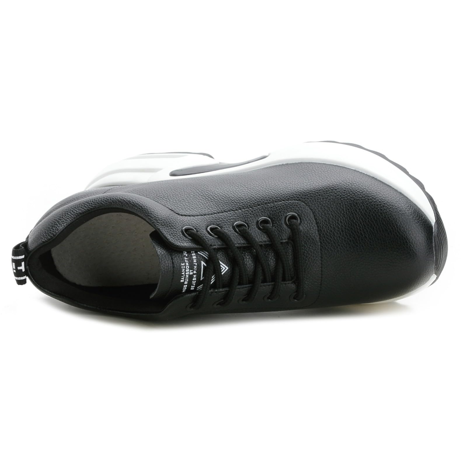 Zapatillas Deportivas Cuña Interior Mujer 10 cm Cuero Zapatos Running Fitness Gym Outdoor Sneakers Cuña Alta Talón Plataforma Casual