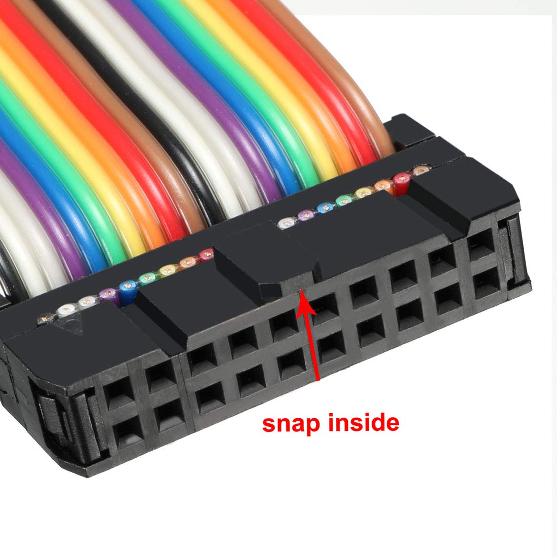 sourcing map 2pcs Ruban multicolore IDC 20 broches fil télévision souple 48cm 2,54mm