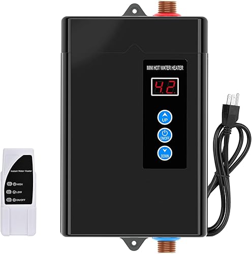 Calentador de agua eléctrico sin tanque de 3000 W, calentador de agua eléctrico de 110 V con pantalla digital,Calentador de agua caliente