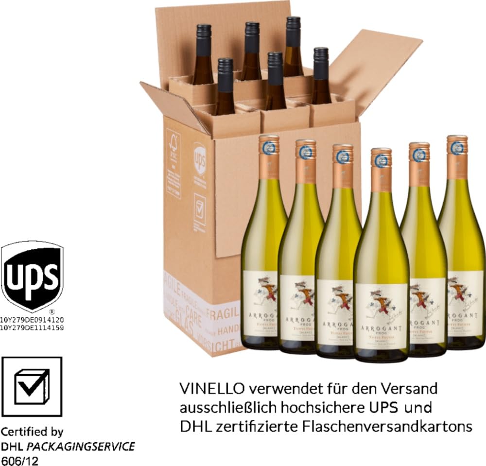 Tutti Frutti Blanc - Arrogant Frog - Weißwein 6 x 0,75l VINELLO - 6er - Weinpaket inkl. kostenlosem VINELLO.weinausgießer