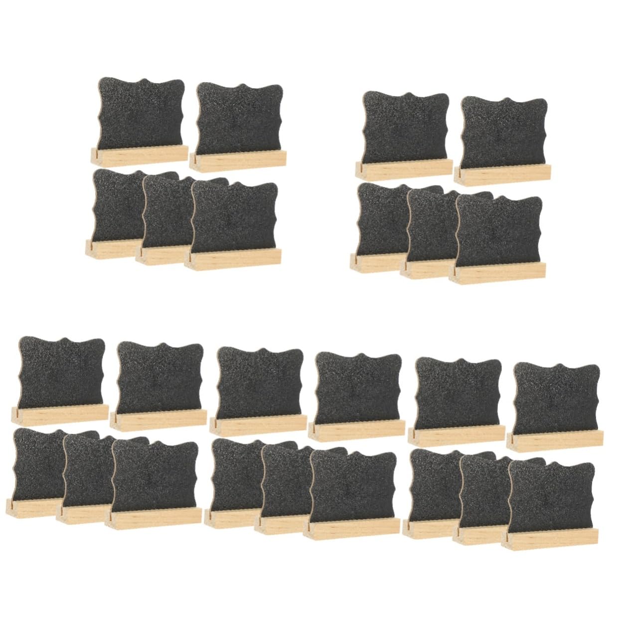Operitacx 25pièces Mini Tableau De Panneaux Décoratifs Pour Événements Et Décoration De Table Ardoise Portable Avec Support Pour Messages Et Menus