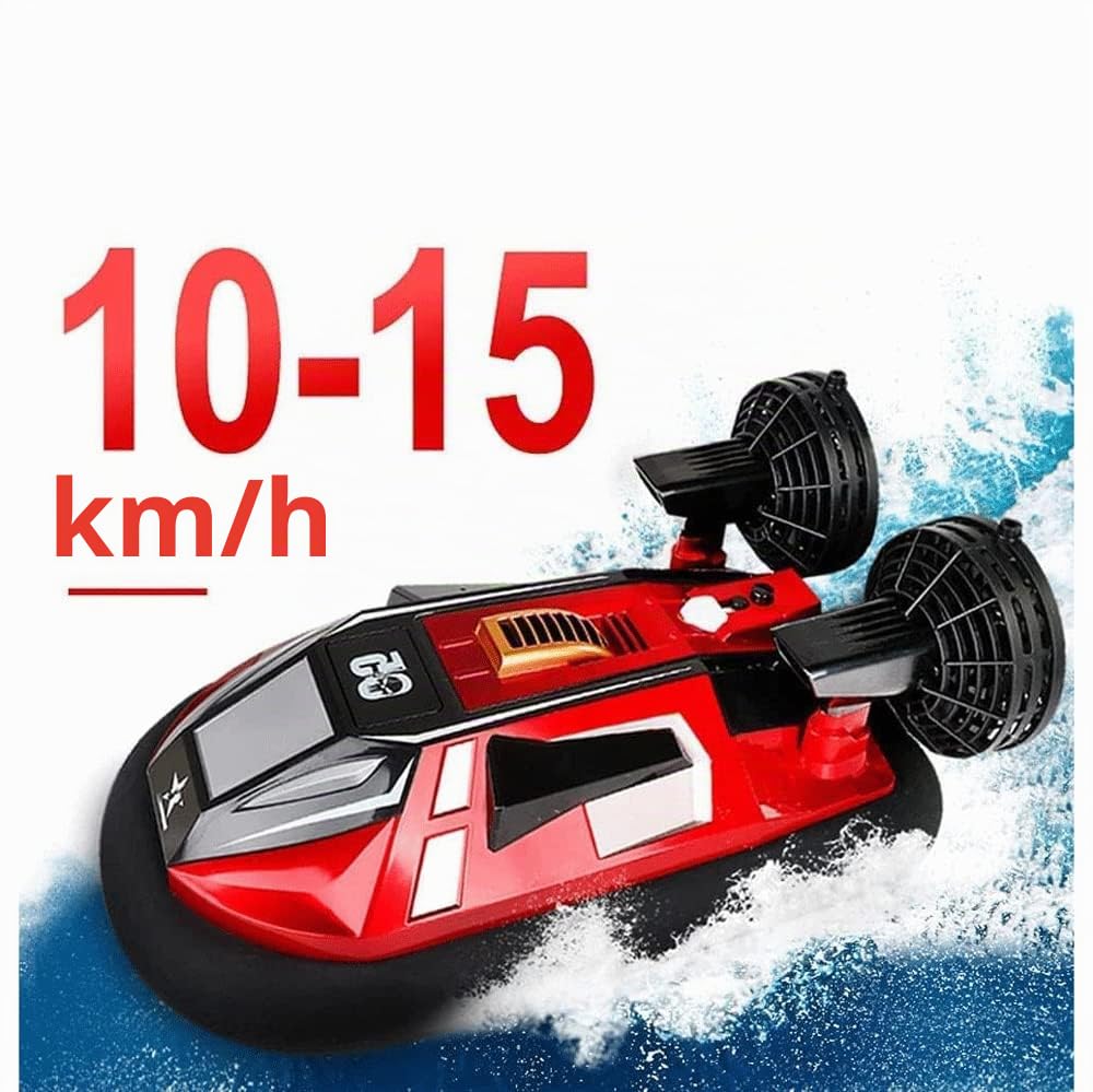 RC-Schiff 2,4 GHz RC Hovercraft Amphibien-RC-Boot Hochgeschwindigkeits-Rennruder-Geländefahrzeug Geeignet für Erwachsene und Kinder Stunt-Auto Elektrisches Spielzeug Automodell