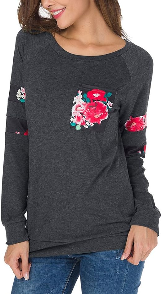 Gladiolus Women Flower Print Long Sleeve TShirt Blouse
