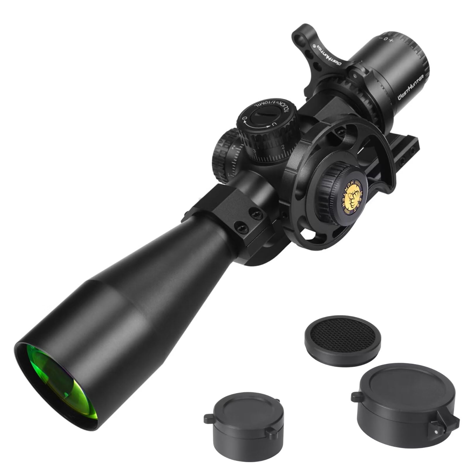 WestHunter Optics Wht 4-16x44 SFIR FFP Precisión Miras Telescópicas, Exclusivo para Competiciones Deportivas de Larga Distancia | Picatinny Shooting Kit A