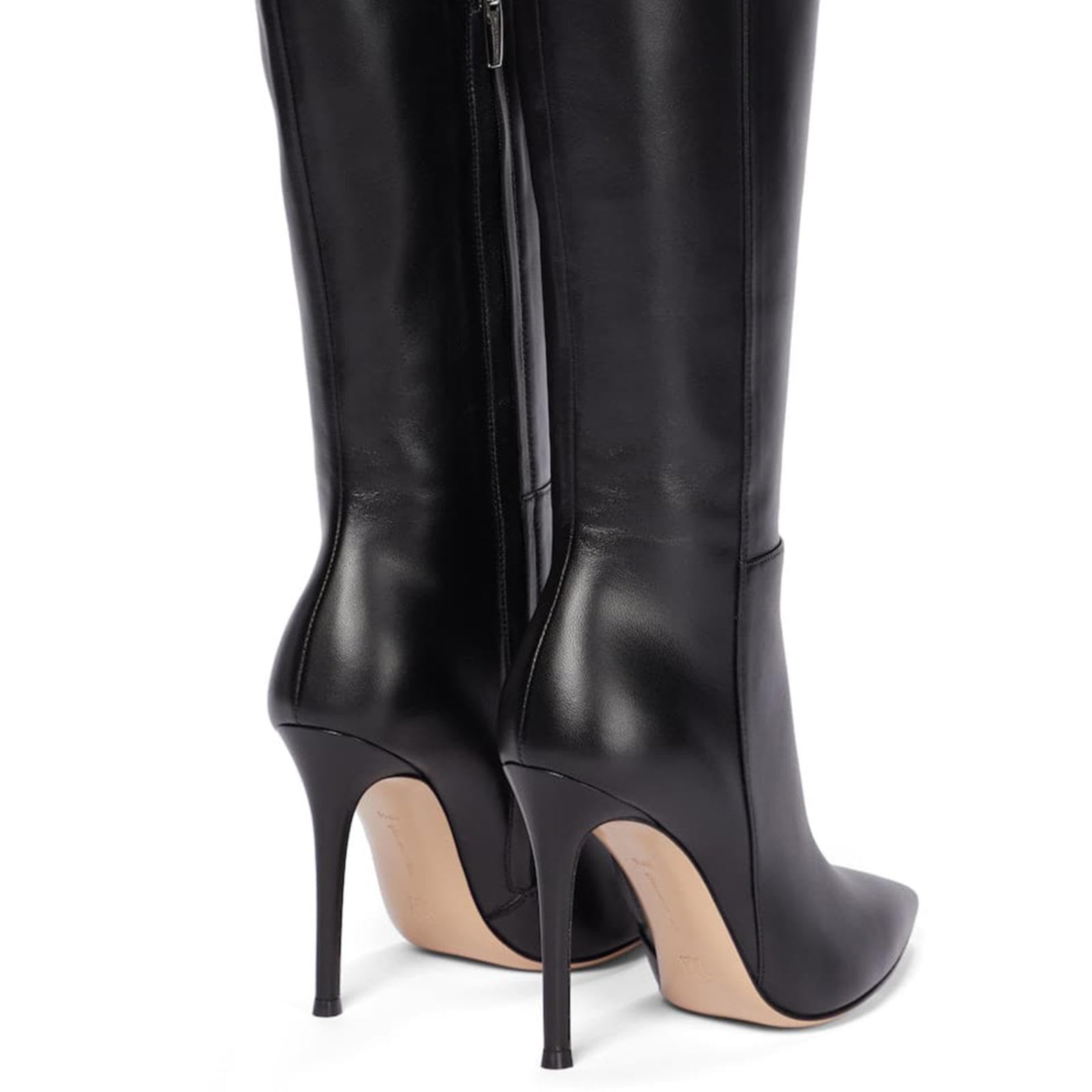 tacchi donna Tacco Alto 13 Cm Stivali Al Ginocchio Neri Versione Ampia,Black-41
