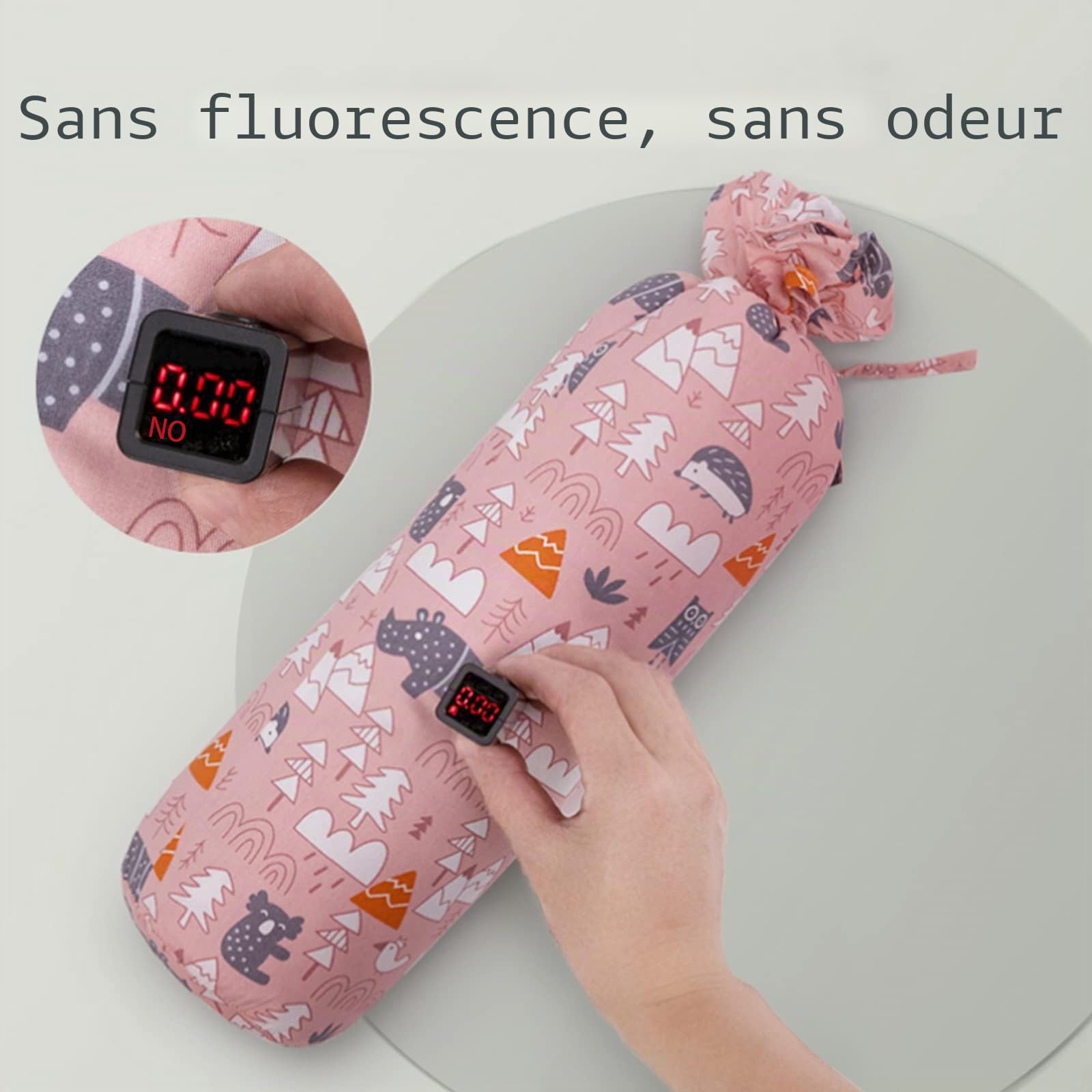 IPENNY Pillow de Bébé Oreiller de Sommeil Latéral Oreiller de Confort de Sommeil de Bébé Oreiller Anti-Retournement de Nouveau-né de Sarrasin Oreiller Fixe pour Enfants 36cm