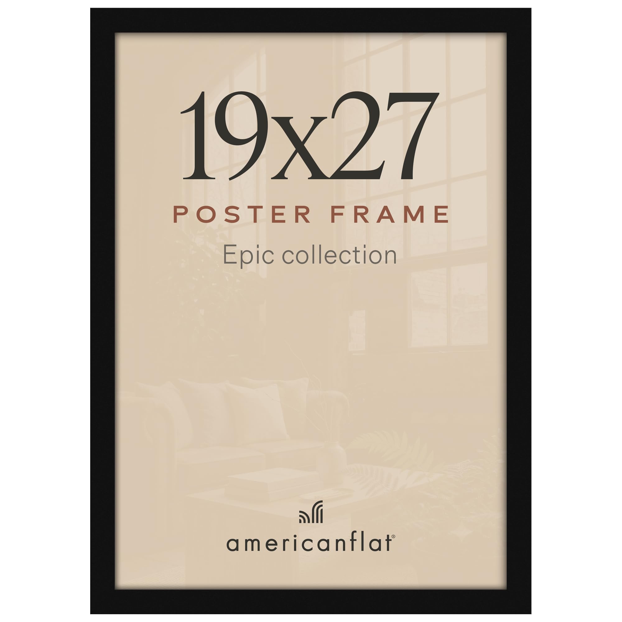 Americanflat 19x27 Poster Frame - Engineered Wood - Black