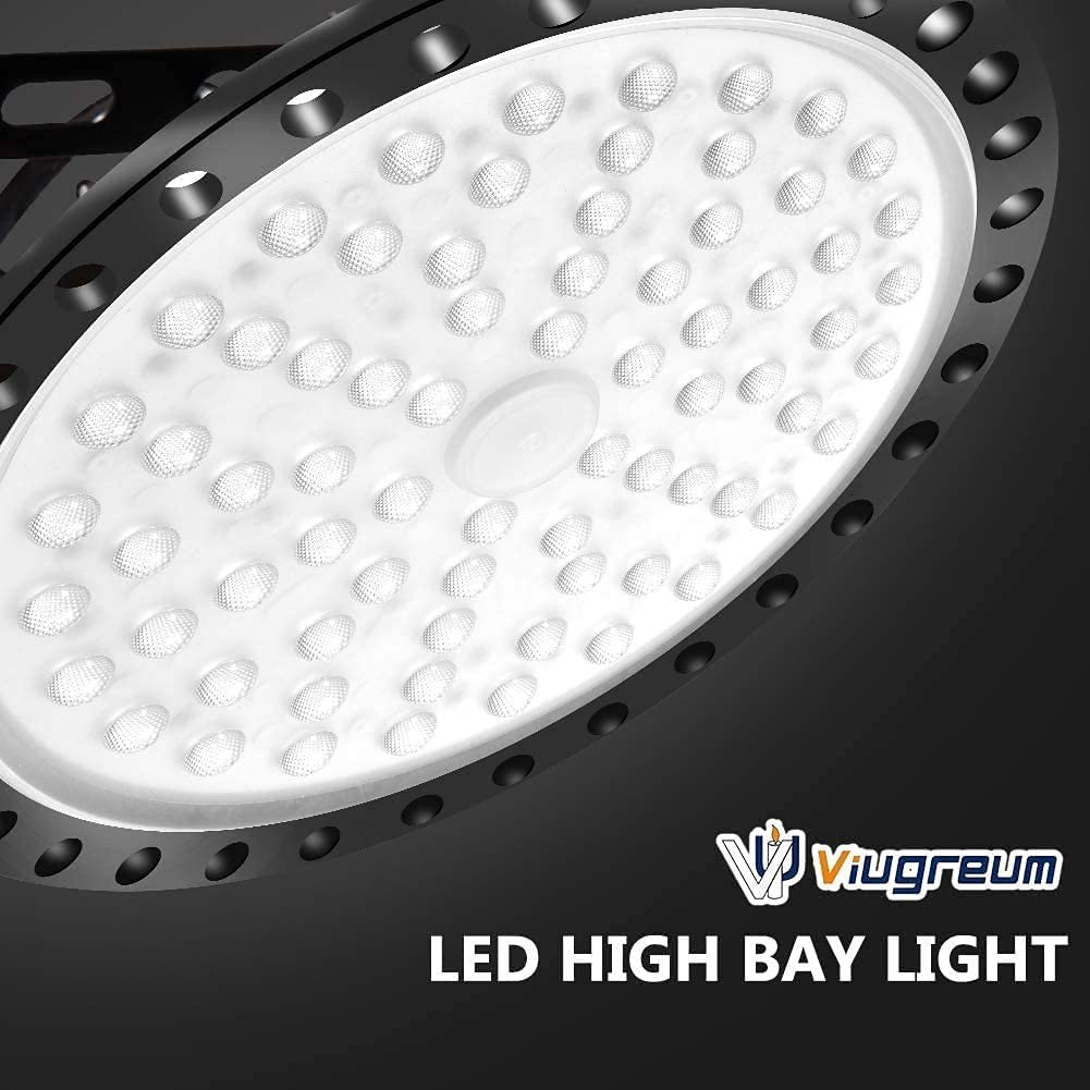 Viugreum 300W UFO LED High Bay Light 30000LM 6500K Daylight White LED Warehouse Lighting IP65 Waterproof Commercial Bay — view 6