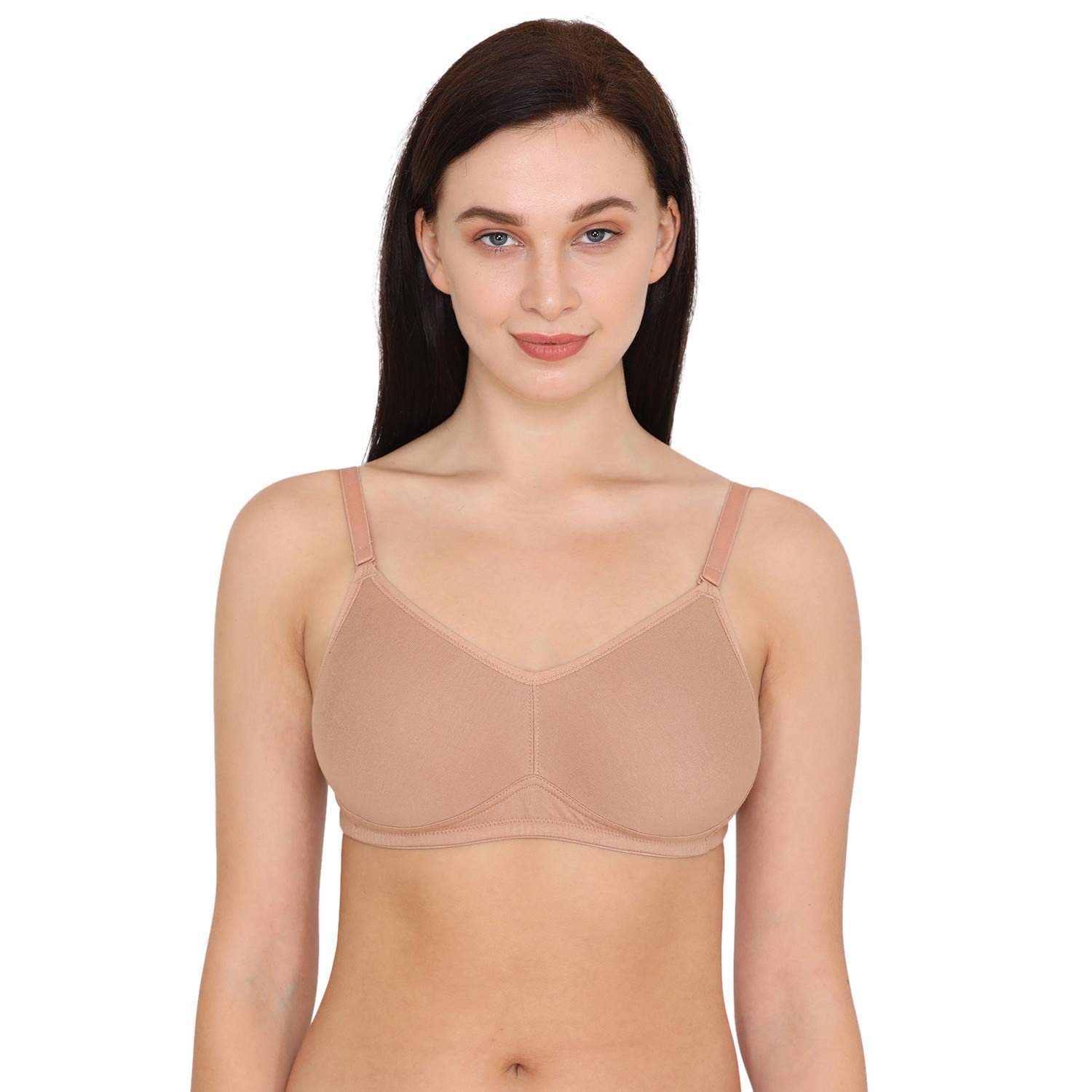 ZivameWomen's Cotton Non Padded Wire Free Regular Full-Coverage T-Shirt Bra