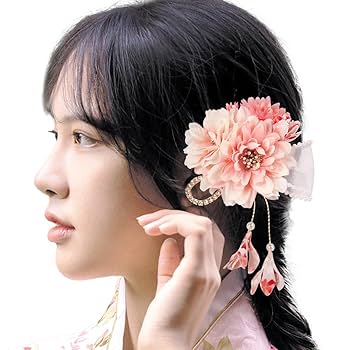 Amazon.co.jp: OTAKUMARKET 髪飾り 浴衣 成人式 花 七五三 袴